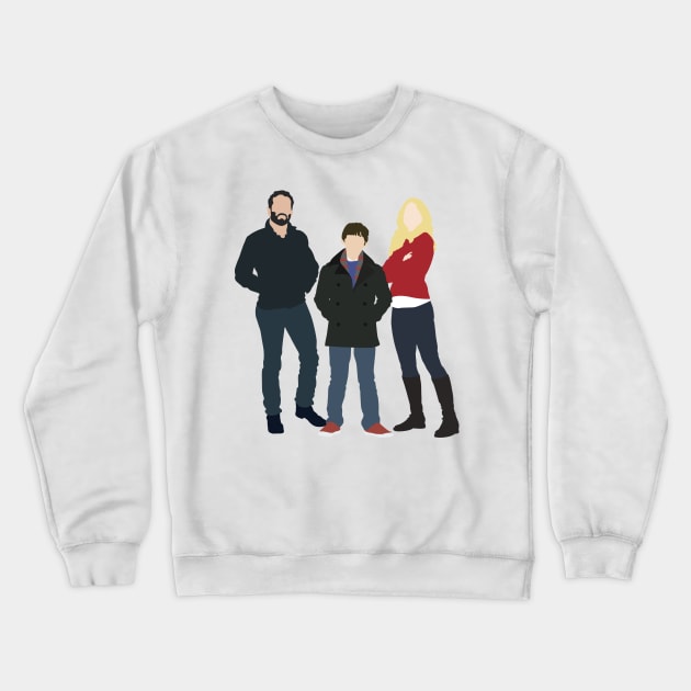 Wooden Swan Family Crewneck Sweatshirt by eevylynn